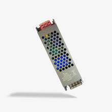 A 24 volt slim body SMPS, which is a type of power supply unit, with various colored wires connected to it.