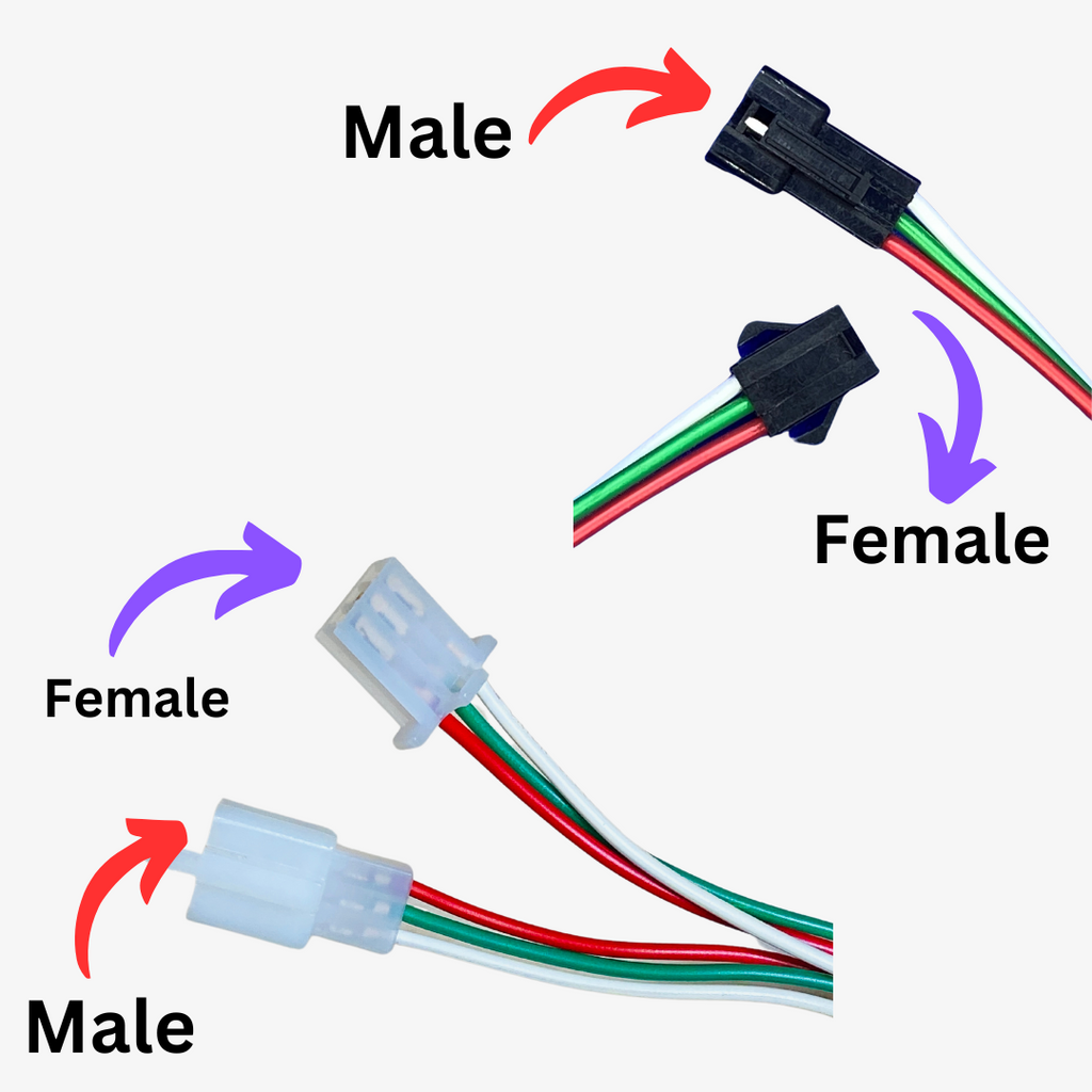 3 PIN MALE FEMALE CONNECTOR – Koshi Electronics