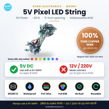 Pixel LED WS2811 PVC Wire (Small PCB) | India's #1 | 3/5/7 Inch | Addressable RGB