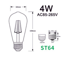 Diagram of a light bulb with dimensions and specifications on a white background