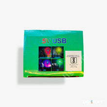 Green box with '5V USB' text and images on a white background