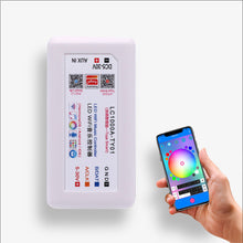 LED controller with smartphone app on a white background