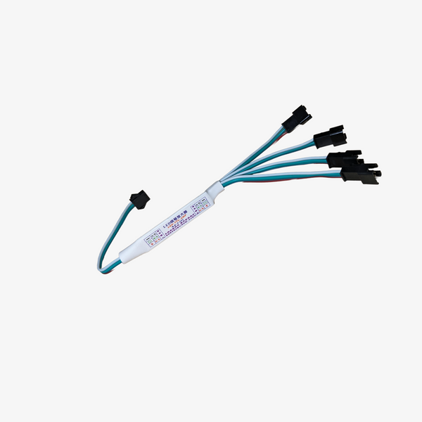 Cable with connectors on a white background