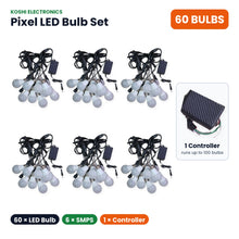 Pixel LED Bulb Set (RGB + Warm White Mode) | 2-in-1 | 10 to 100 Bulbs | WS2811 | Waterproof Plug & Connect | Cafe, Resort, Shop & Festival | Koshi