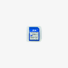 A blue and white SD memory card with the label '1 GB' and 'ELITE PRO' branding on it.