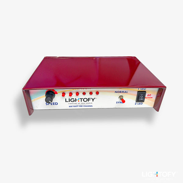 6 Channel AC Running Light Chaser | India's #1 | 60 Effects | 800 Watt Per Channel Professional